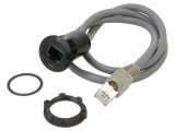 Cablu adaptor ONPOW 0,6m pentru montare pe panou cu piuliță M22 negru