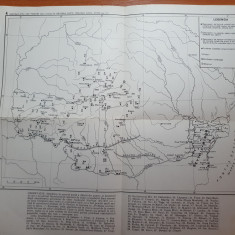 harta continuitatea vietii romane pe teritoriul fostei provincii dacia -anii '70