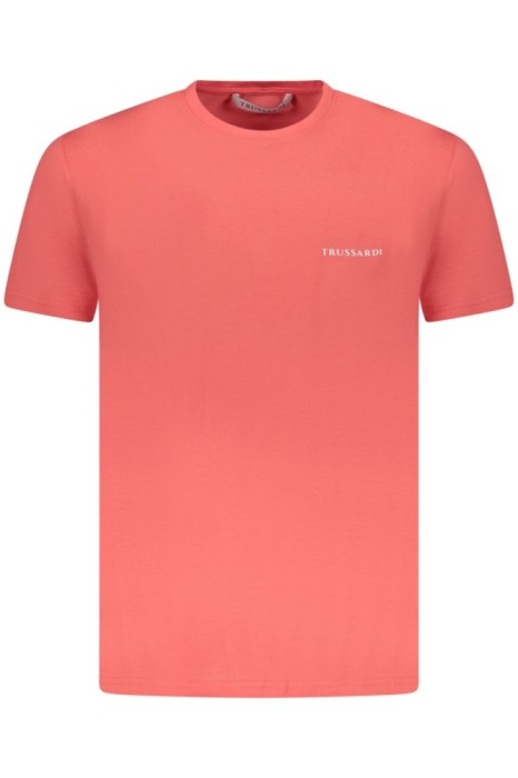 Trussardi Tricou barbati, cu imprimeu grafic pe spate, Regular fit, Roz, S