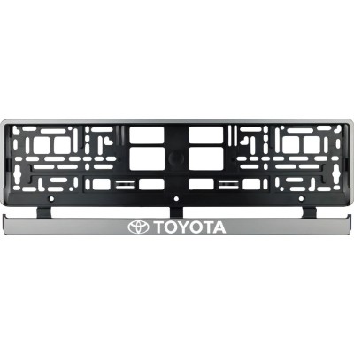 Set 2 bucati, suport numar inmatriculare argintiu Toyota foto