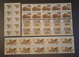 Cehoslovacia MNH - diverse valori cheie cu nominal mare din serii in blocuri de 10