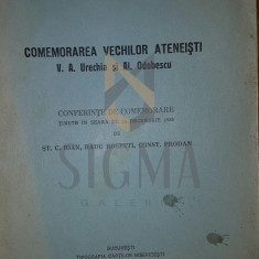 COMEMORAREA VECHILOR ATENEISTI V . A . URECHIA SI AL . ODOBESCU