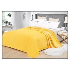 Patura Cocolino Moale Soft pentru Pat Dublu, Galben - DNA21