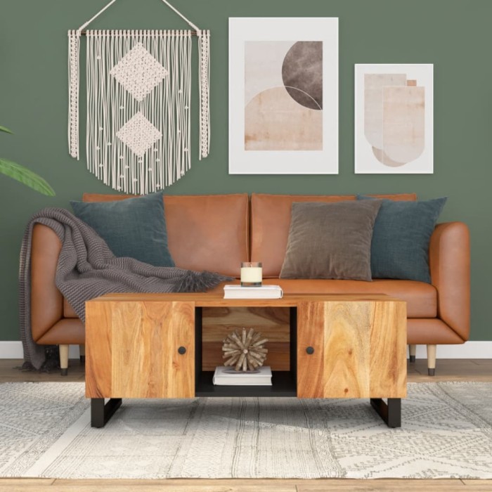 vidaXL Măsuță de cafea, 100x54x40 cm, lemn masiv acacia/lemn prelucrat 351951