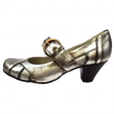 Pantofi dama, din piele naturala, marca Carmens, B23302-14, gri , marime: 36 foto