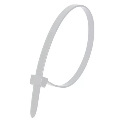 Coliere din plastic alb 7,6x370mm 100buc. foto