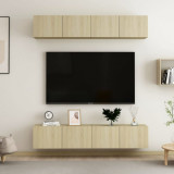 VidaXL Dulapuri TV, 4 buc., stejar sonoma, 80x30x30 cm, lemn compozit