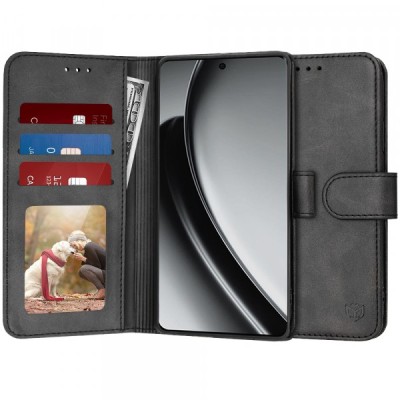 Husa pentru Realme GT 6T / GT 6, Techsuit, Diary Book, Neagra foto