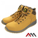 Bocanci de lucru pentru protectie cu bombeu metalic, marimea 43, ArtMas, CAMEL