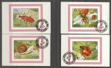 Sharjah 1972 Insects, Bees, 4 mini imperf.sheet, used AI.026, Stampilat