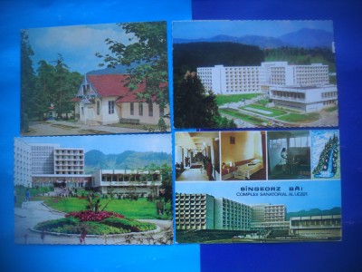 HOPCT LOT 2514 SANGEORZ BAI -JUD BISTRITA NASAUD-4 CARTI POSTALE-CIRCULATE foto