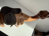 Camila mare din piele, statueta mare decorativa, piesa deosebita, originala