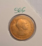 566 Ghana &frac12; Penny 1958 KM#1