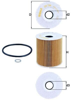 MAHLE OX 156D Filtru ulei foto