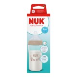 Biberon cu tetina din silicon Perfect Match, bej, flux M, 3+ luni, 260 ml, Nuk