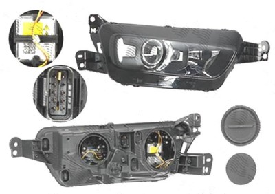 Far Citroen C4 Picasso, 06.2013-, fata, Dreapta, PICASSO, xenon; D5S+H7; electric; cu motor, AL (Automotive Lighting) foto