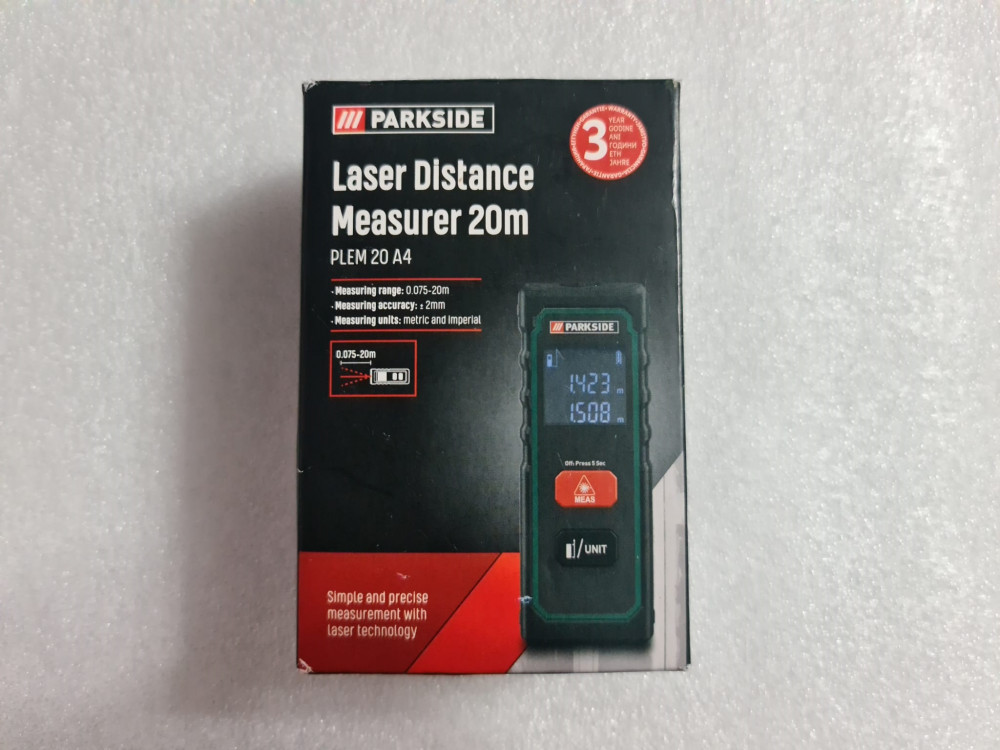 Ruleta Laser Parkside Telemetru pentru măsurat distanța | Okazii.ro