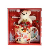 Set cana festiva cu ursulet de plus si lingurita 370 ml