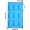 Set 2 bucati forme de copt pentru madeleine, 28 x 13 cm, silicon, albastru deschis