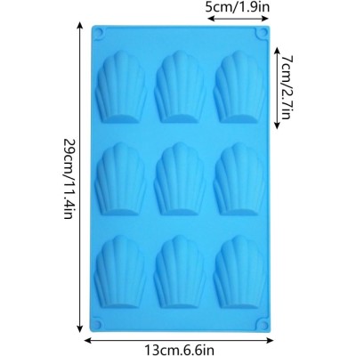 Set 2 bucati forme de copt pentru madeleine, 28 x 13 cm, silicon, albastru deschis foto