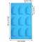 Set 2 bucati forme de copt pentru madeleine, 28 x 13 cm, silicon, albastru deschis
