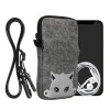 Husa Universala Kwmobile pentru telefon, Marime L - 6.5 inch, Multicolor/Alb, Textil, KWM000016AK023C