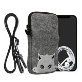 Husa Universala Kwmobile pentru telefon, Marime L - 6.5 inch, Multicolor/Alb, Textil, KWM000016AK023C