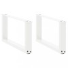 VidaXL Picioare pentru măsuță de cafea &icirc;n formă de U, 2 buc., alb, 70x(30-31) cm, oțel