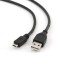 CABLU alimentare si date GEMBIRD, pt. smartphone, USB 2.0 (T) la Micro-USB 2.0 (T), 0.3m, black, &quot;CCP-mUSB2-AMBM-0.3M&quot; (timbru verde 0.08 lei)