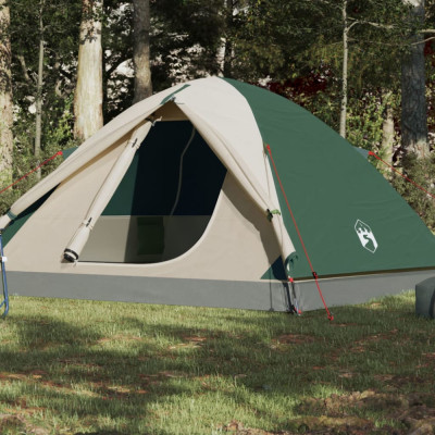 Cort de camping 6 persoane verde, 348x340x190 cm, tafta 190T foto