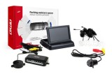 Set senzori de parcare AMiO TFT02 4,3 cu camera HD-305-LED, 4 senzori albi, afisaj, asistent parcare cu camera marsarier