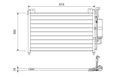 VALEO 814038 Condensator, climatizare foto