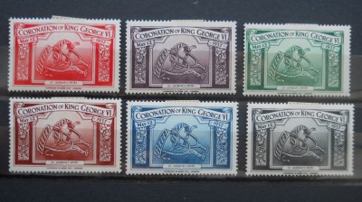 1937 SERIE MAREA BRITANIE INCORONARE GEORGE VI,VIGNETE foto