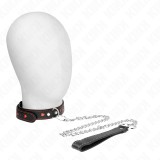 Kink Collar &amp; Gag-Colier cu Curea 65 cm Detalii Inimă 52.5 X 2.5 cm