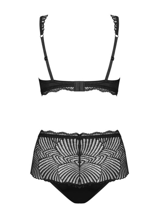 Klarita - Lenjerie sexy două piese, negru, S/M