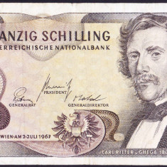 Bancnota Austria 20 Schilling 1967 (1968) - P142 XF