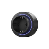 Cumpara ieftin Priza Schuko modulara pentru sina Luxion, negru, cu LED albastru
