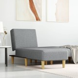 vidaXL Șezlong, gri deschis, material textil
