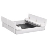 Cumpara ieftin Cutie de nisip, alb, 95 x 90 x 15 cm, lemn de brad