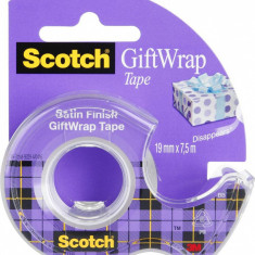 Dispenser Cu Banda Adeziva Invizibila, Pentru Cadouri, 19mm X 7.5m, 3m - Scotch Giftwrap