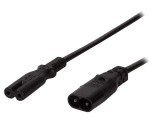 Cablu Alimentare IEC C7-C8 2m Negru