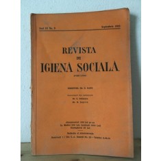 Revista de Igiena Sociala Anul IIINr.9 Septembrie 1933