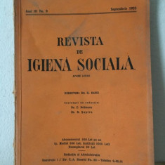 Revista de Igiena Sociala Anul IIINr.9 Septembrie 1933