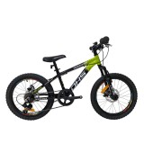 Bicicleta Copii Dhs Terrana 2023, model 2026 - 20 Inch, Negru-Verde Ultimate FactoryBikes