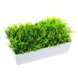 Suport Sapun, model cu verdeata, 12x7.5x4 cm, Alb