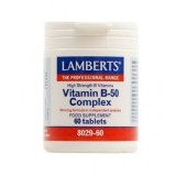 Lamberts Vitamin B-50 Complex Vitamina pentru Energie, &Icirc;ntărirea Sistemului Imunitar &amp; Sistemul Nervos 60 Tablete