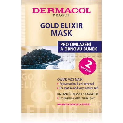 Dermacol Gold Elixir mască pentru față cu caviar 2x8 g foto