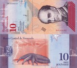 VENEZUELA 10 bolivares 15 ianuarie 2018 UNC!!!