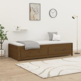 vidaXL Pat de zi 3FT Single, maro miere, 90x190 cm, lemn masiv de pin