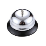 Clopotel Recepție eMazing: Metal și Plastic, Dimensiuni 6 x 8.5 cm, Culoare Argintie - Ideal pentru Hoteluri, Baruri și Restaurante